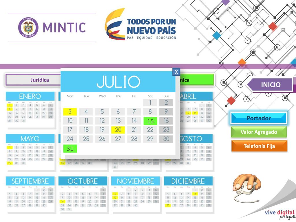 X INICIO Portador Jurídica Financiera Técnica Valor Agregado