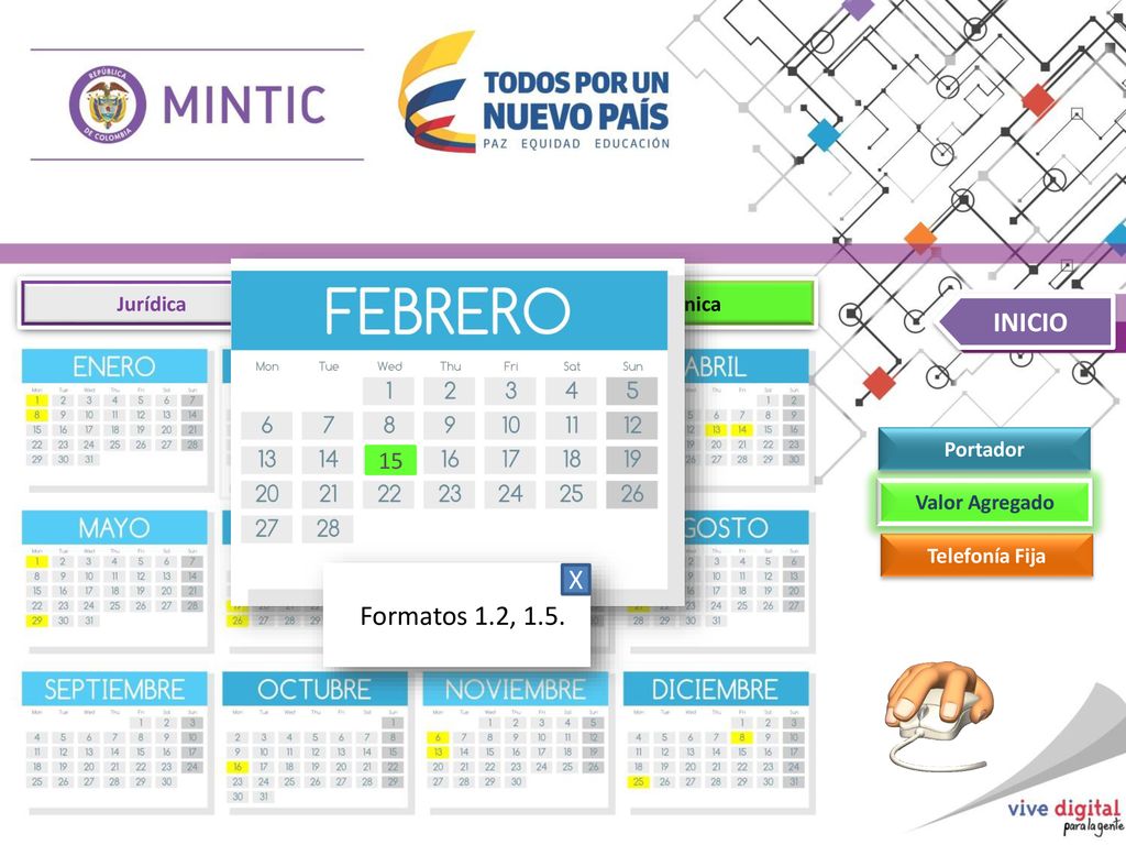 INICIO X Formatos 1.2, Jurídica Financiera Técnica Portador