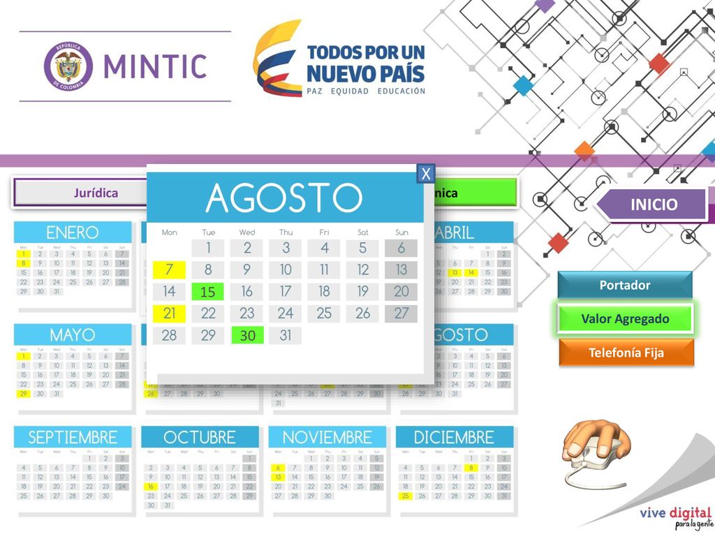 X INICIO Jurídica Financiera Técnica Portador Valor Agregado