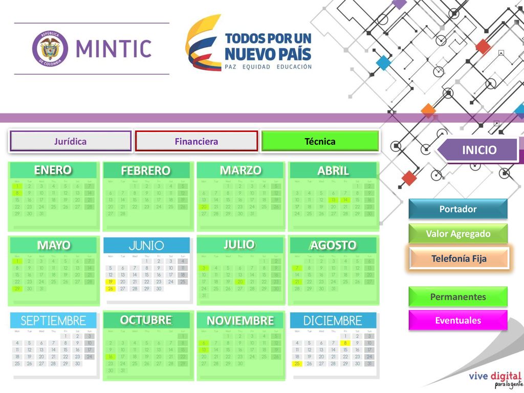 INICIO ENERO ENERO FEBRERO MARZO ABRIL MAYO JULIO AGOSTO OCTUBRE