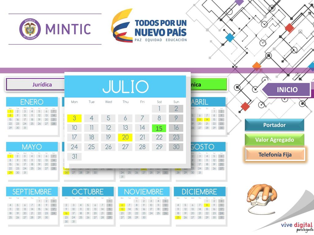 INICIO 15 Jurídica Financiera Técnica Portador Valor Agregado