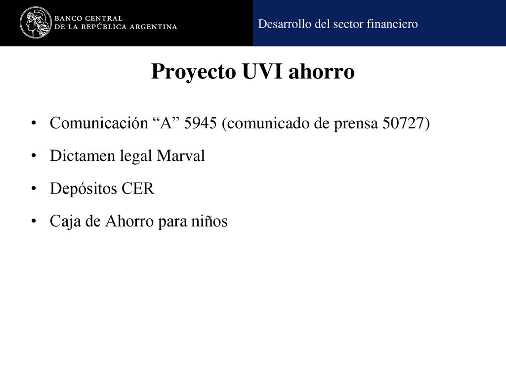 Proyecto UVI ahorro Comunicación A 5945 (comunicado de prensa 50727)