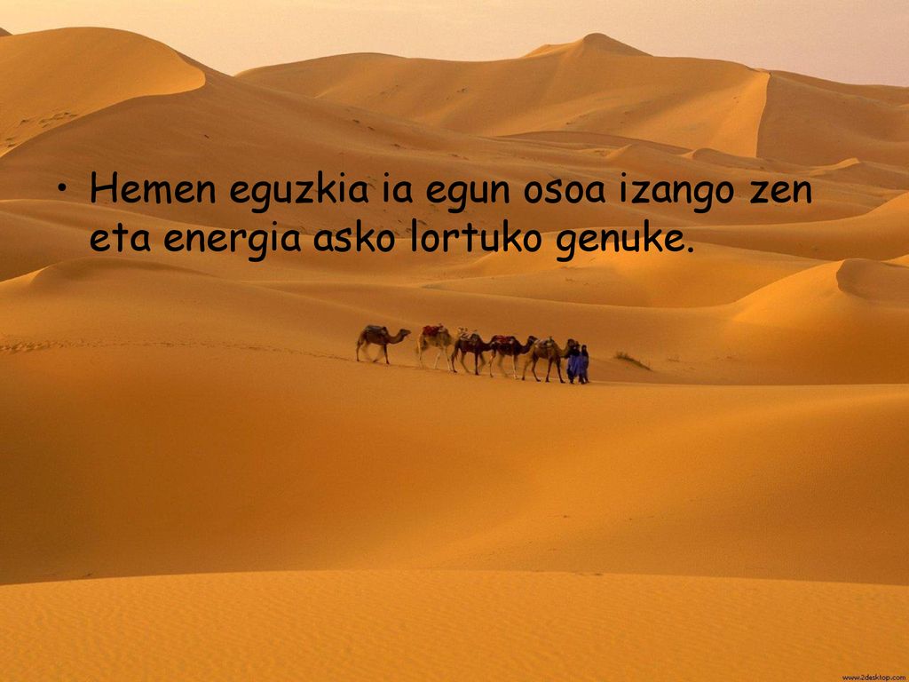 Hemen eguzkia ia egun osoa izango zen eta energia asko lortuko genuke.