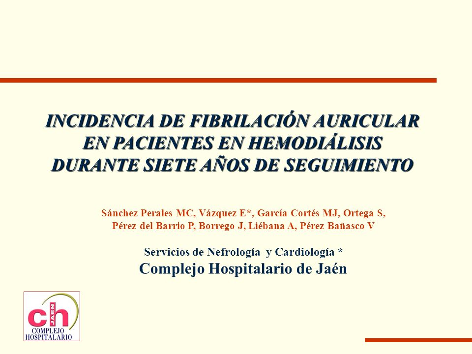 INCIDENCIA DE FIBRILACIÓN AURICULAR EN PACIENTES EN HEMODIÁLISIS DURANTE SIETE AÑOS DE SEGUIMIENTO