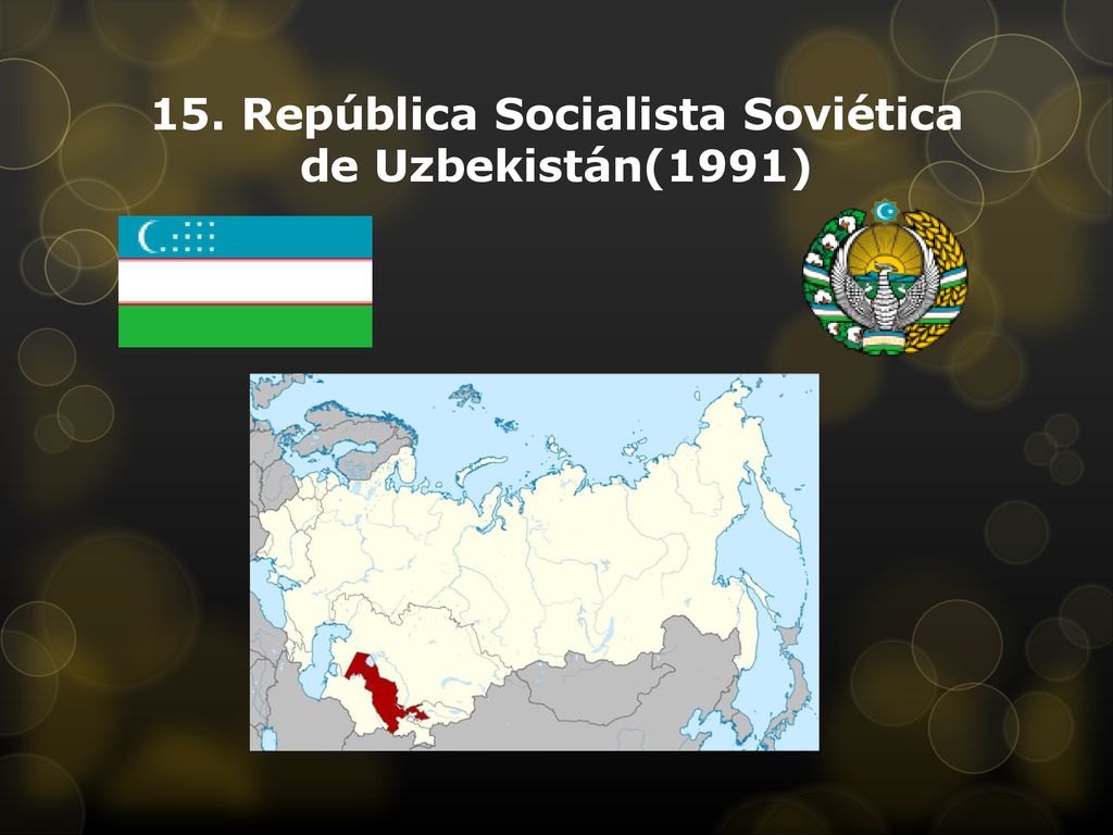 15. República Socialista Soviética de Uzbekistán(1991)
