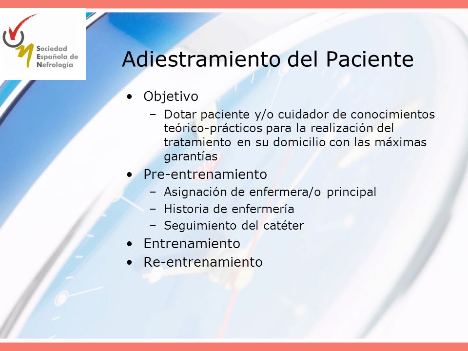 Adiestramiento del Paciente