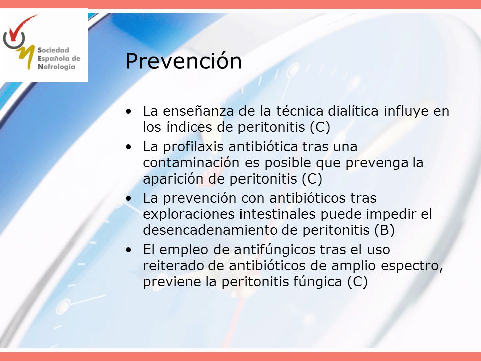 Prevención La enseñanza de la técnica dialítica influye en los índices de peritonitis (C)