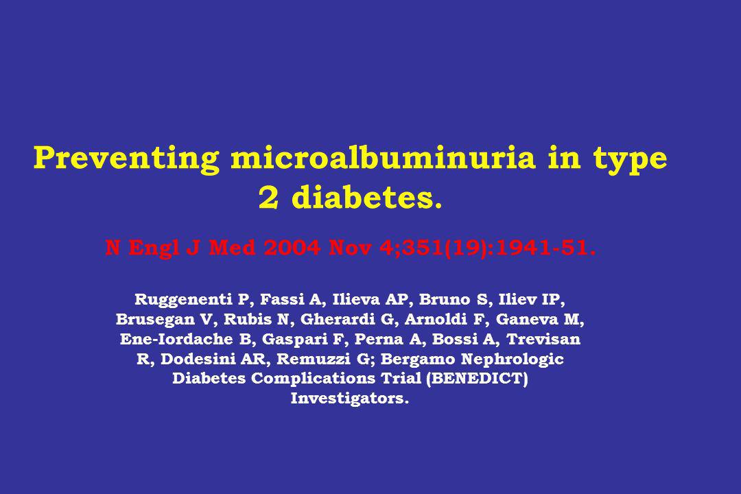 Preventing microalbuminuria in type 2 diabetes