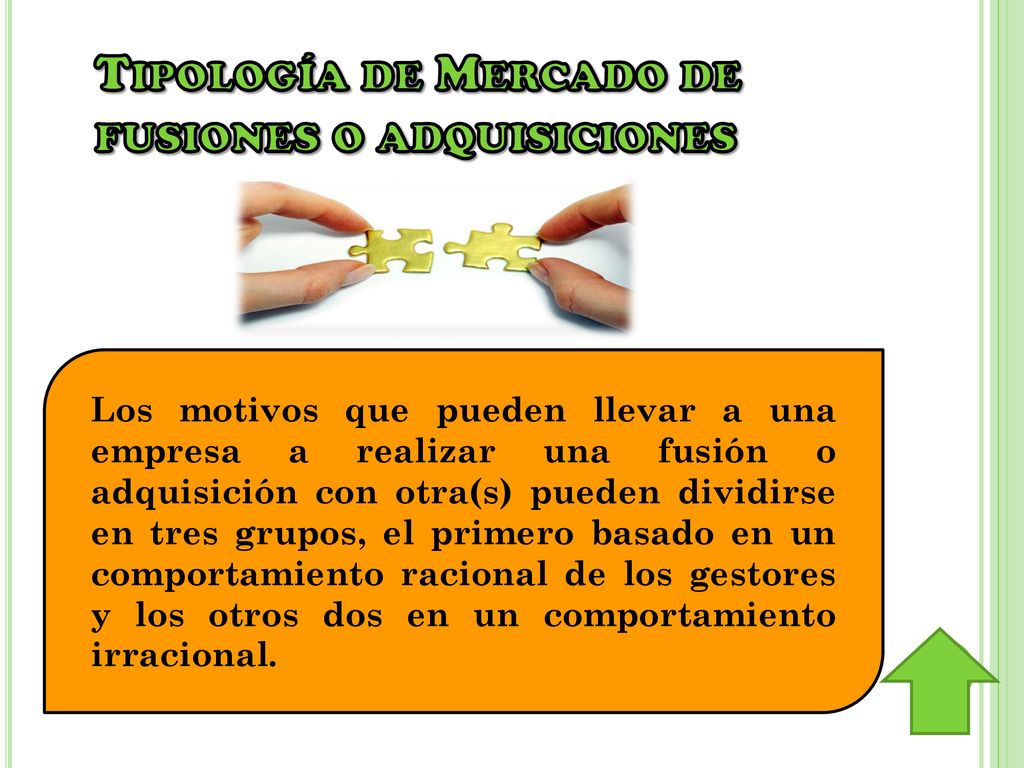 Tipología de Mercado de fusiones o adquisiciones