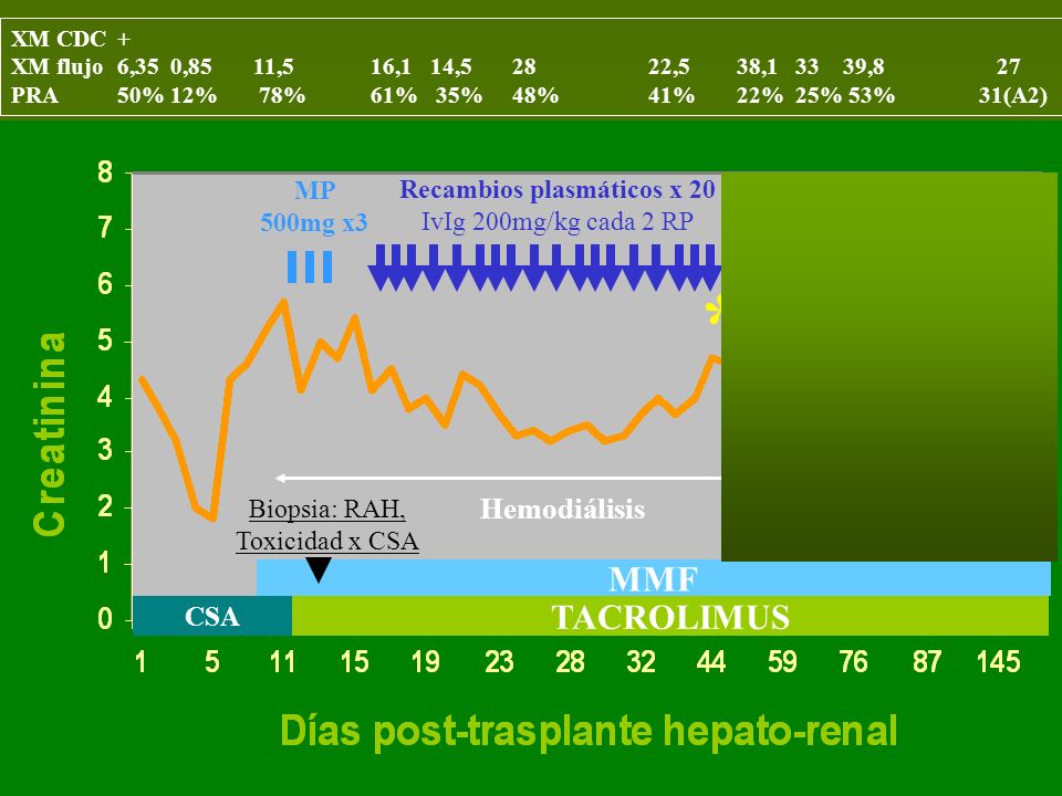 * * * * MMF TACROLIMUS Rituximab Hemodiálisis CSA MP 500mg x3