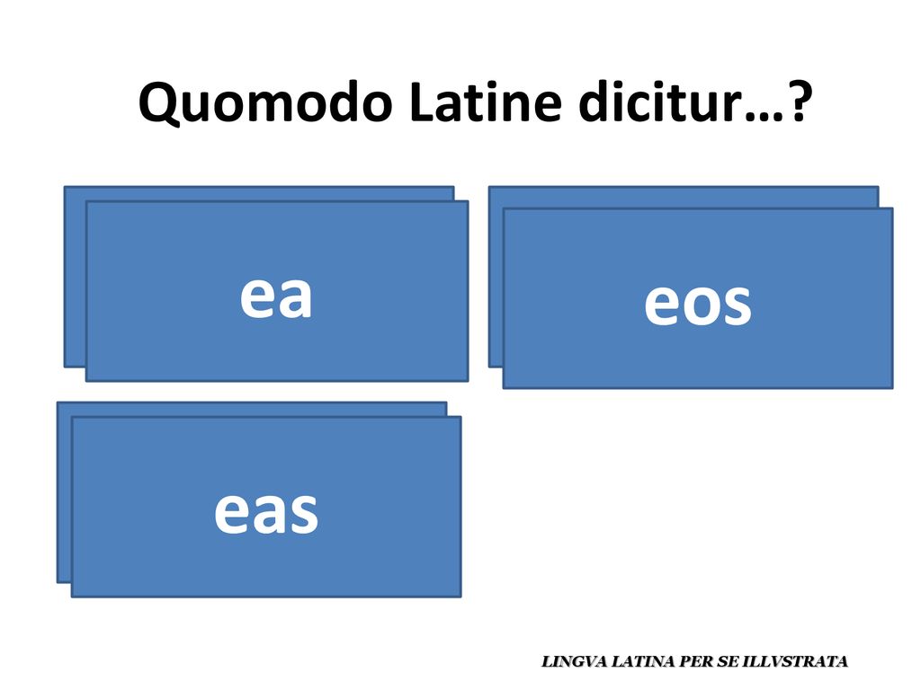 ello a ellos, los ea eos a ellas, las eas