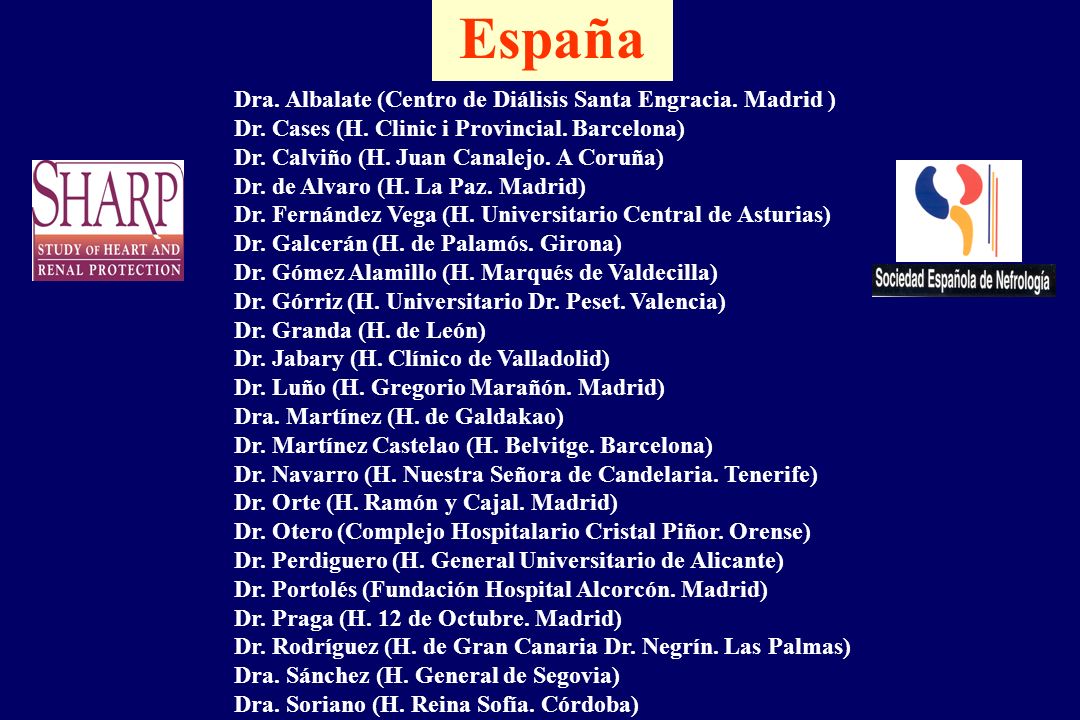 España Dra. Albalate (Centro de Diálisis Santa Engracia. Madrid )