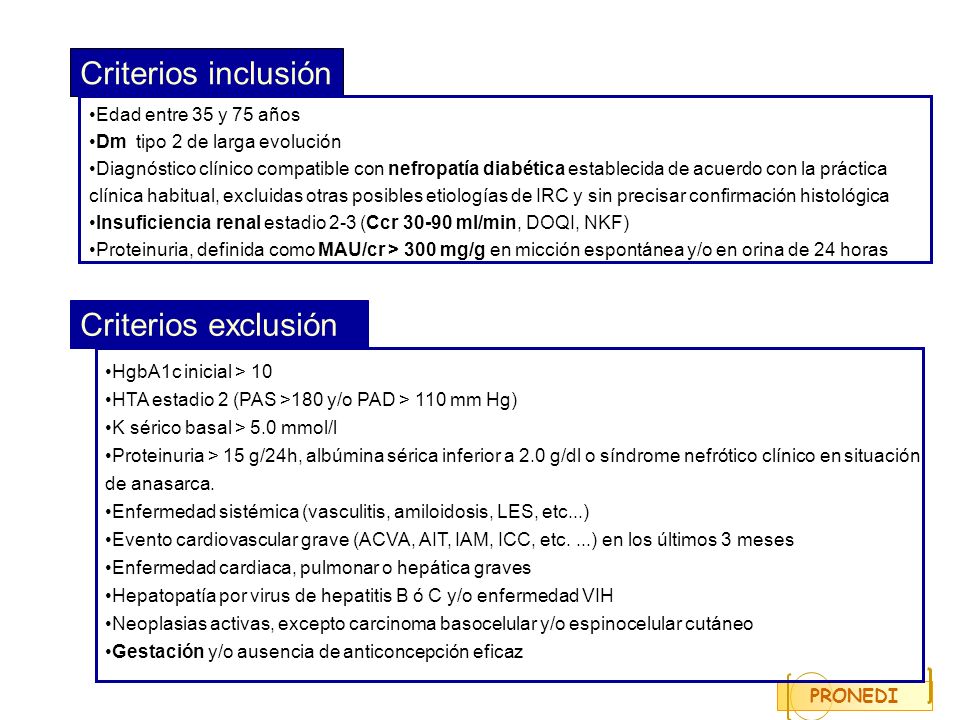 Criterios inclusión Criterios exclusión Edad entre 35 y 75 años