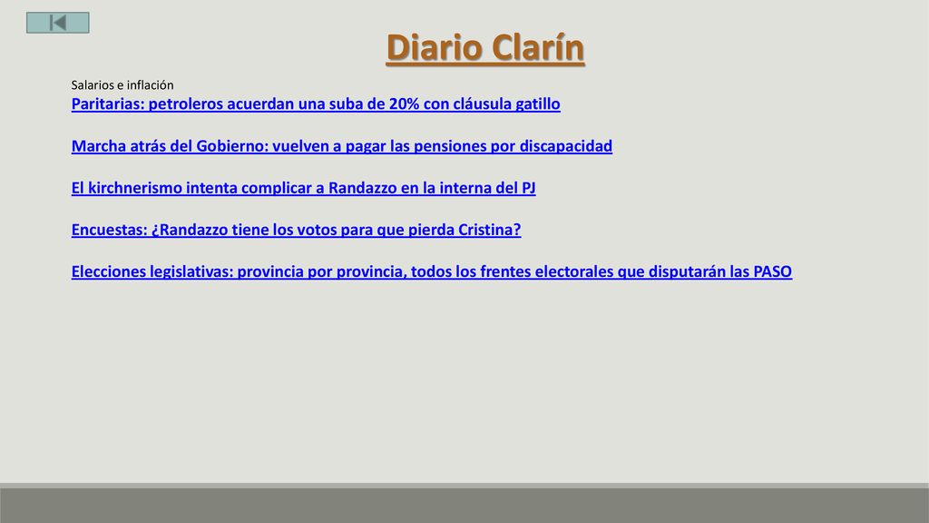 Diario Clarín Salarios e inflación. Paritarias: petroleros acuerdan una suba de 20% con cláusula gatillo.