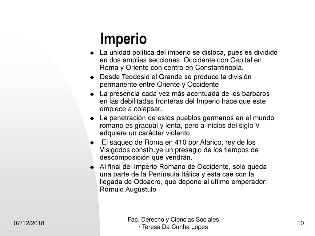 Fac. Derecho y Ciencias Sociales / Teresa Da Cunha Lopes