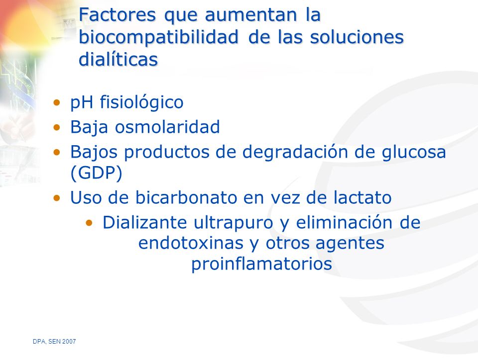 Factores que aumentan la biocompatibilidad de las soluciones dialíticas