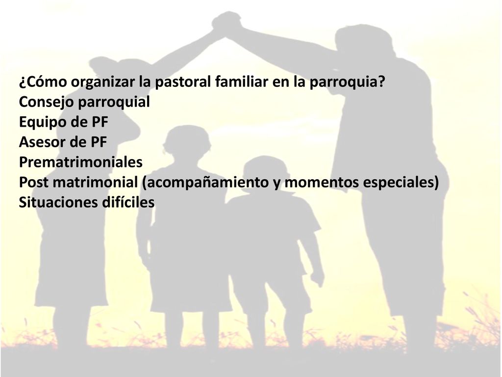 ¿Cómo organizar la pastoral familiar en la parroquia