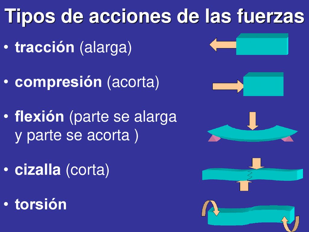 Tipos de acciones de las fuerzas