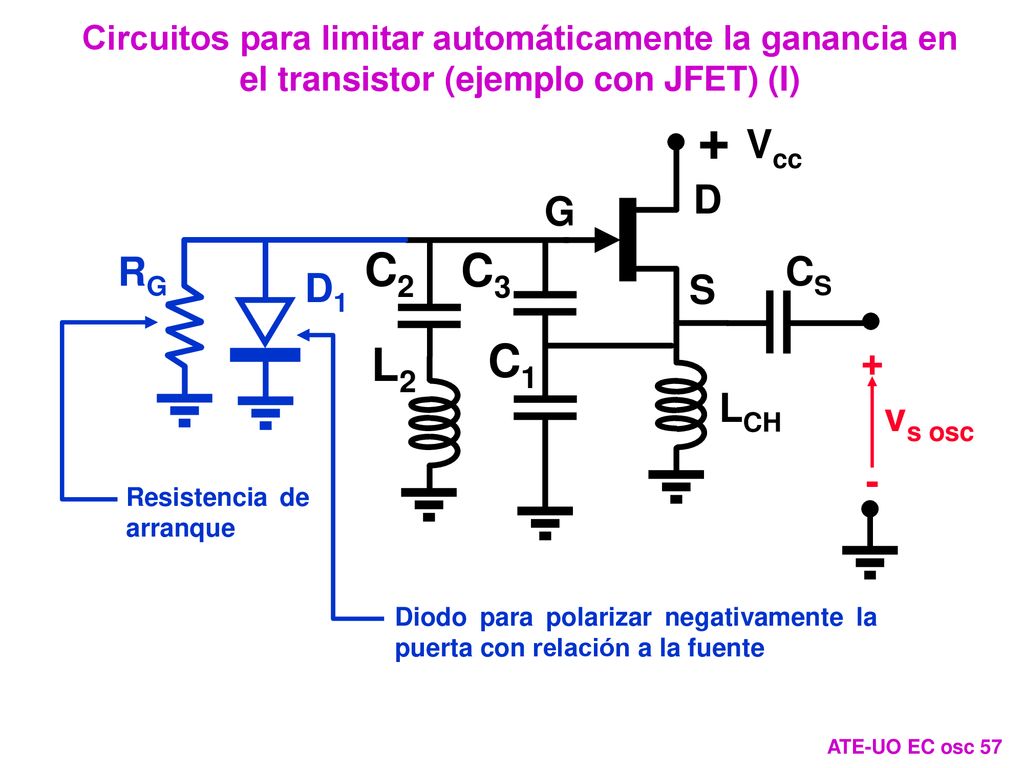 + Vcc C3 L2 C1 C2 + - vs osc G D S LCH CS RG D1