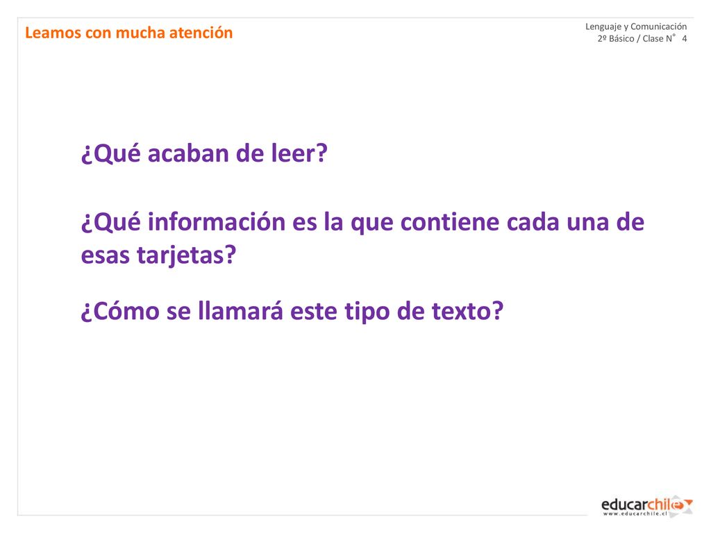 ¿Qué información es la que contiene cada una de esas tarjetas
