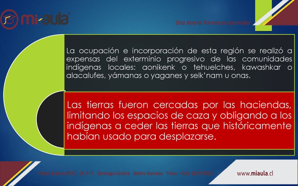 La ocupación e incorporación de esta región se realizó a expensas del exterminio progresivo de las comunidades indígenas locales: aonikenk o tehuelches, kawashkar o alacalufes, yámanas o yaganes y selk’nam u onas.