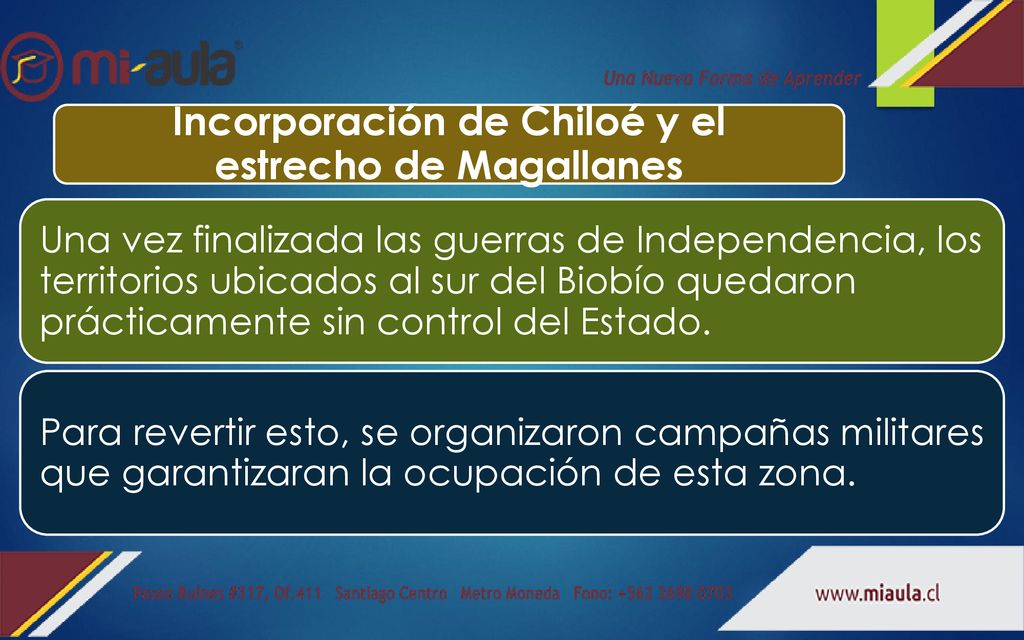Incorporación de Chiloé y el estrecho de Magallanes