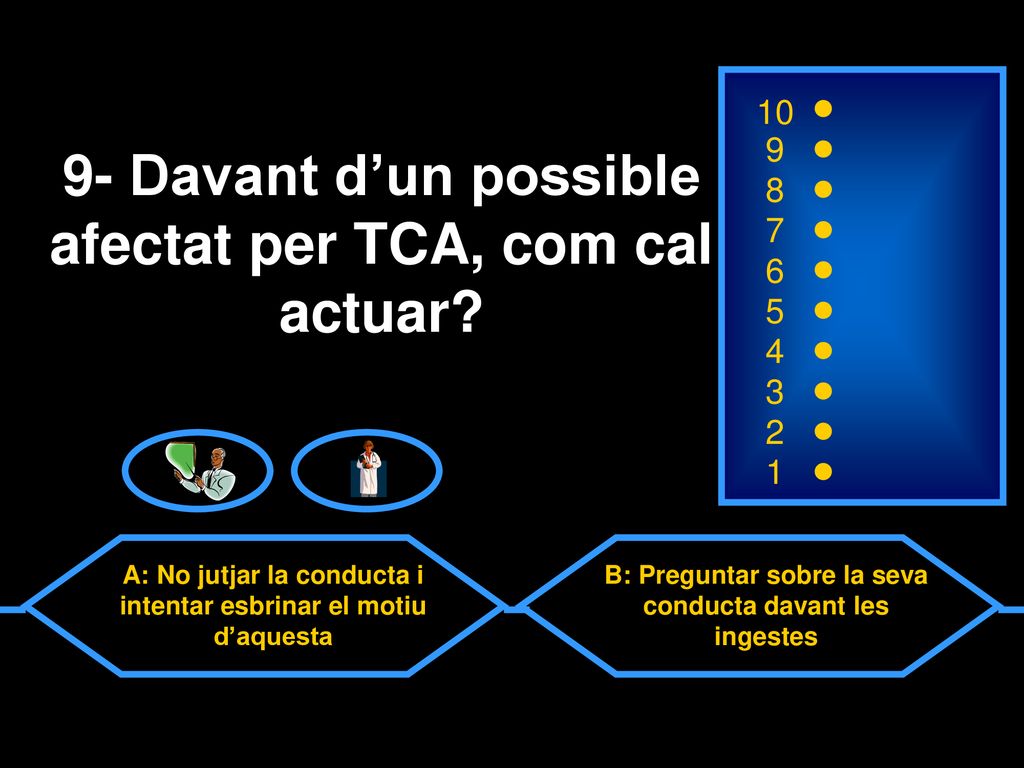 9- Davant d’un possible afectat per TCA, com cal actuar
