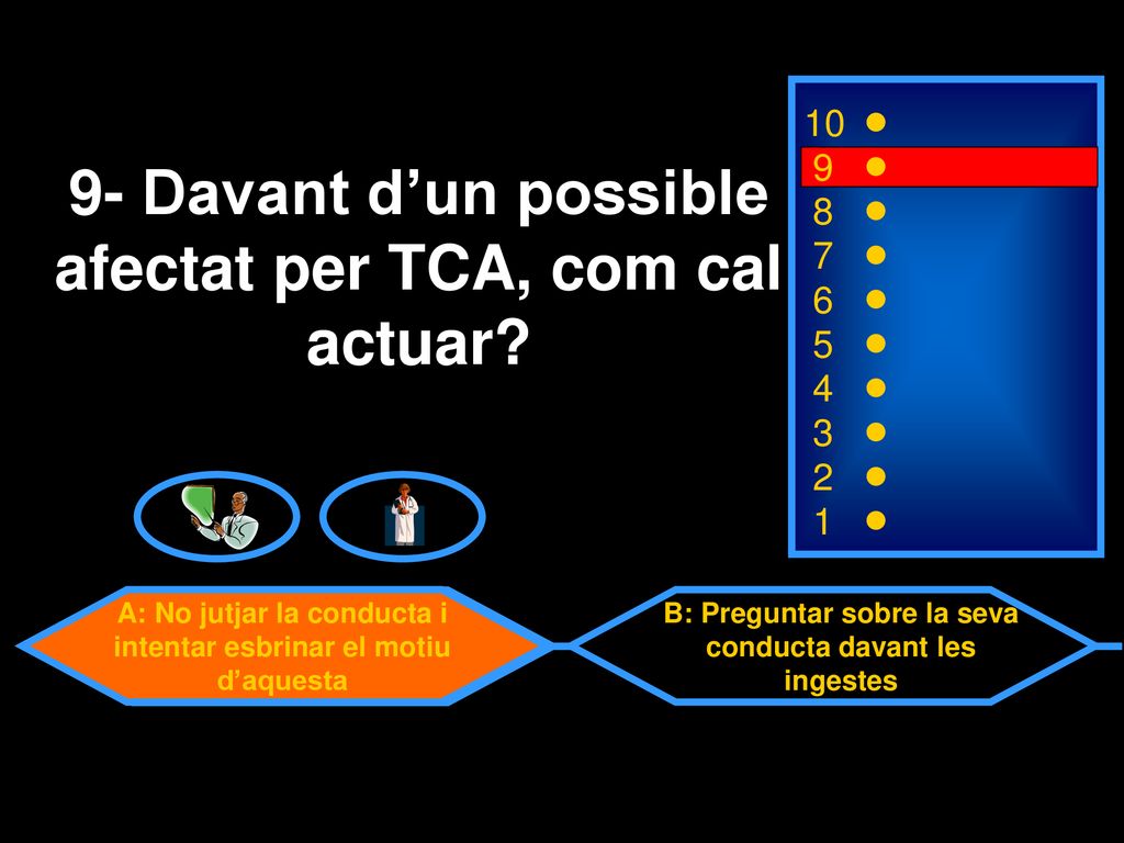 9- Davant d’un possible afectat per TCA, com cal actuar