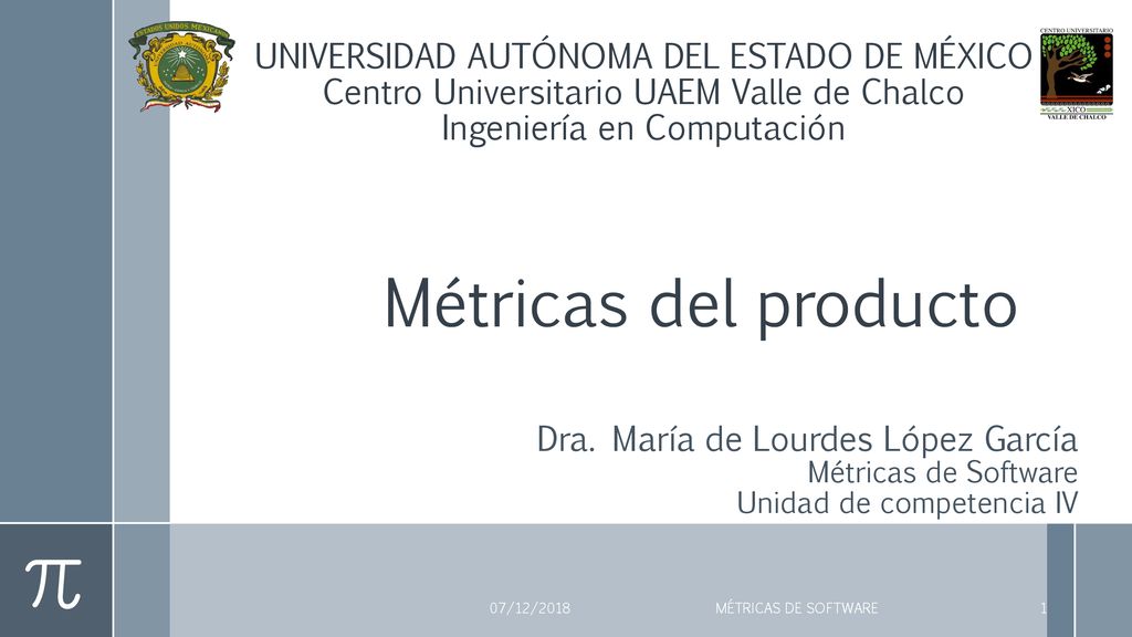 Métricas del producto UNIVERSIDAD AUTÓNOMA DEL ESTADO DE MÉXICO