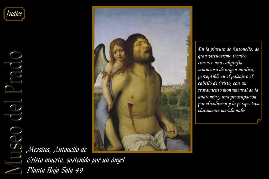 Cristo muerto, sostenido por un ángel Planta Baja Sala 49