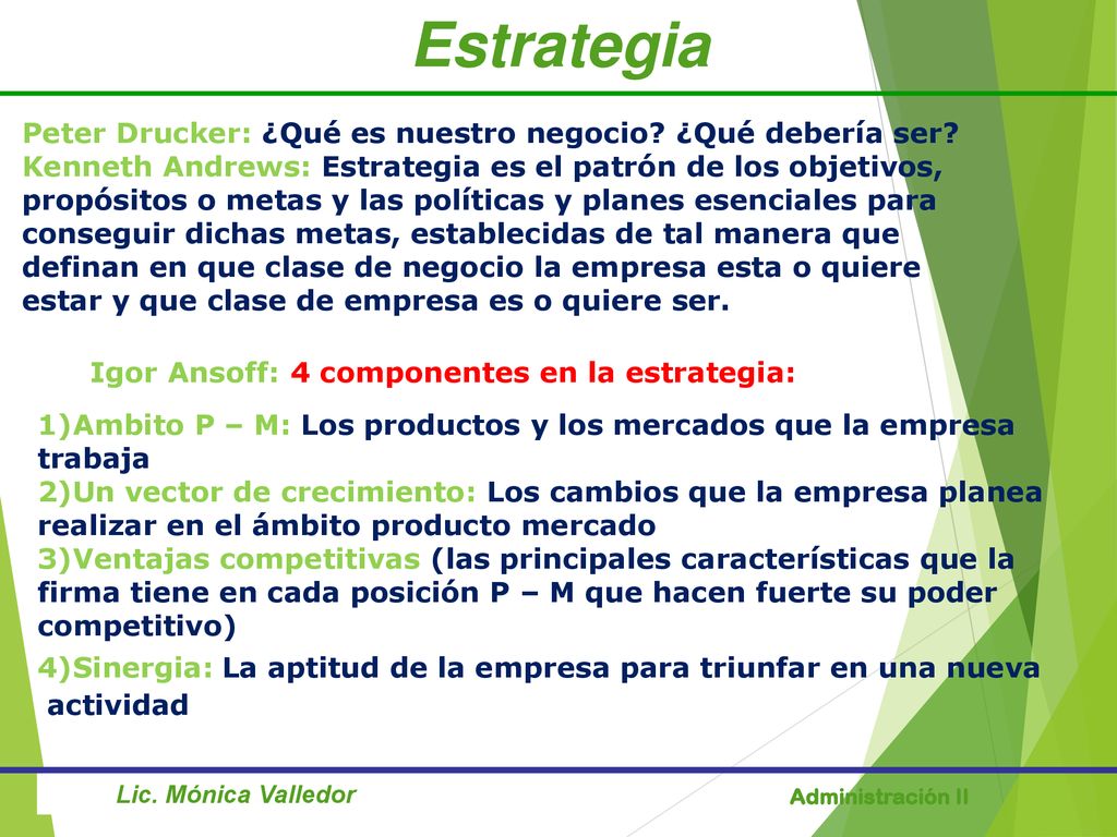 Estrategia Peter Drucker: ¿Qué es nuestro negocio ¿Qué debería ser