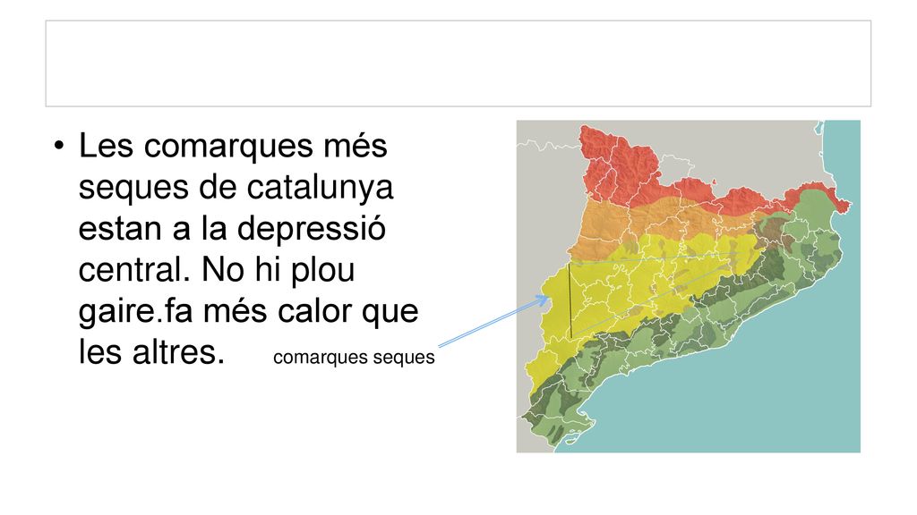 Les comarques més seques de catalunya estan a la depressió central