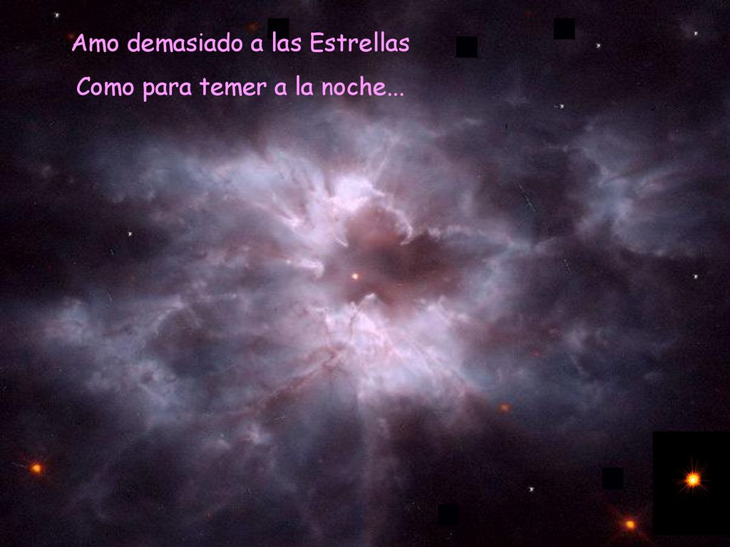 Amo demasiado a las Estrellas Como para temer a la noche...