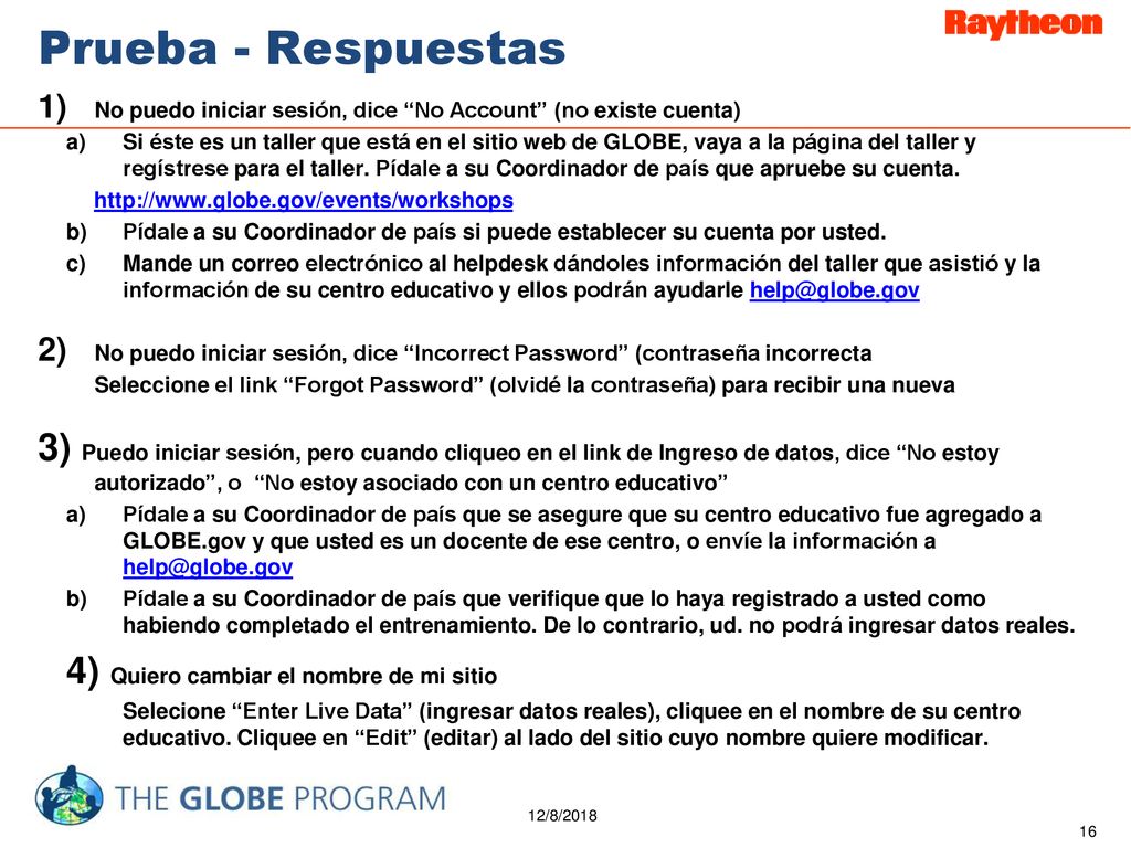 Prueba - Respuestas No puedo iniciar sesión, dice No Account (no existe cuenta)