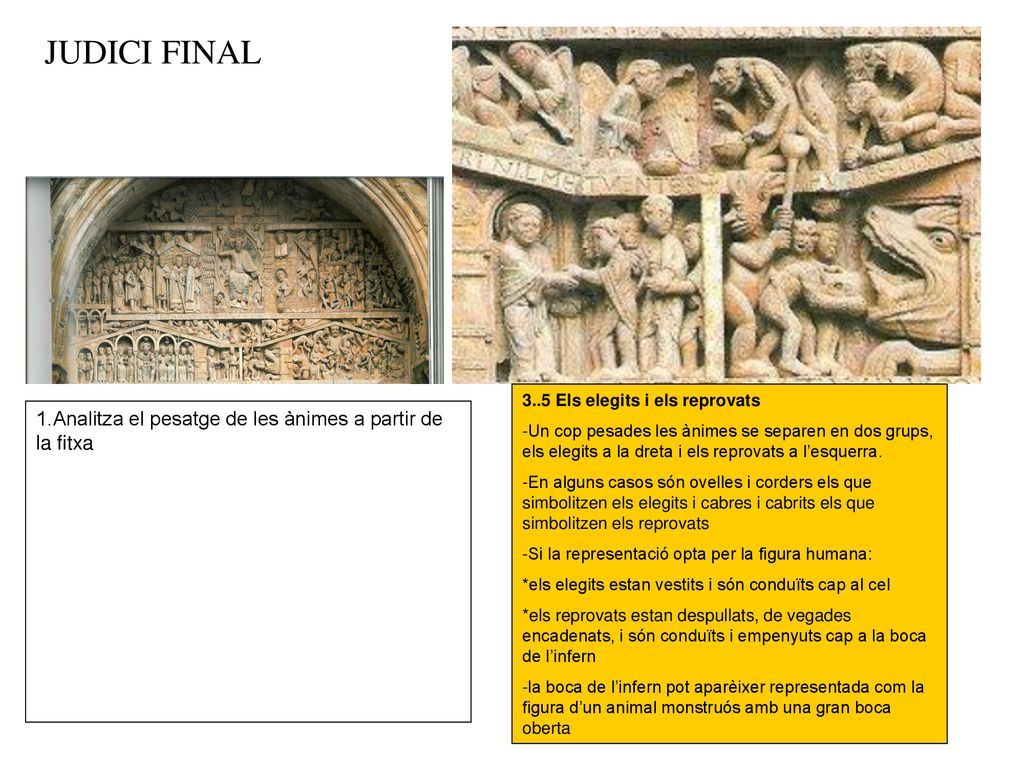 JUDICI FINAL 1.Analitza el pesatge de les ànimes a partir de la fitxa