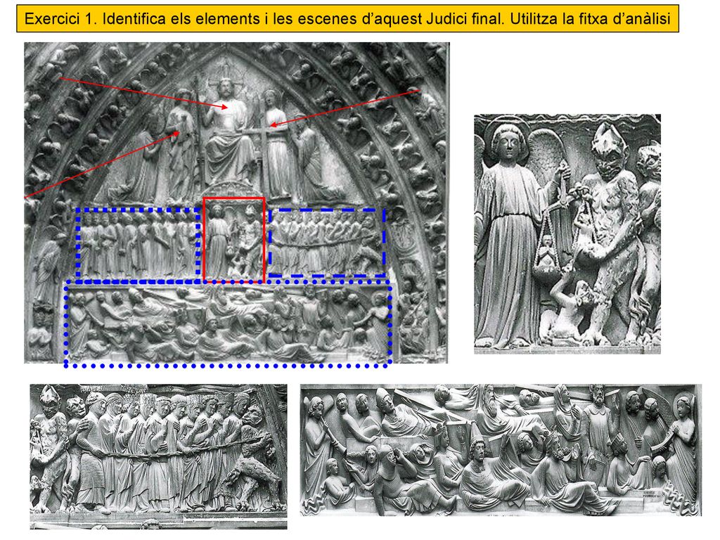 Exercici 1. Identifica els elements i les escenes d’aquest Judici final. Utilitza la fitxa d’anàlisi