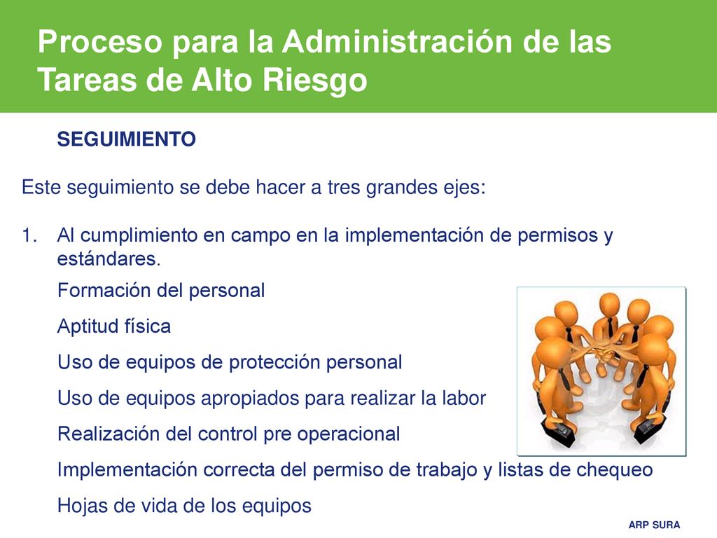 Proceso para la Administración de las Tareas de Alto Riesgo