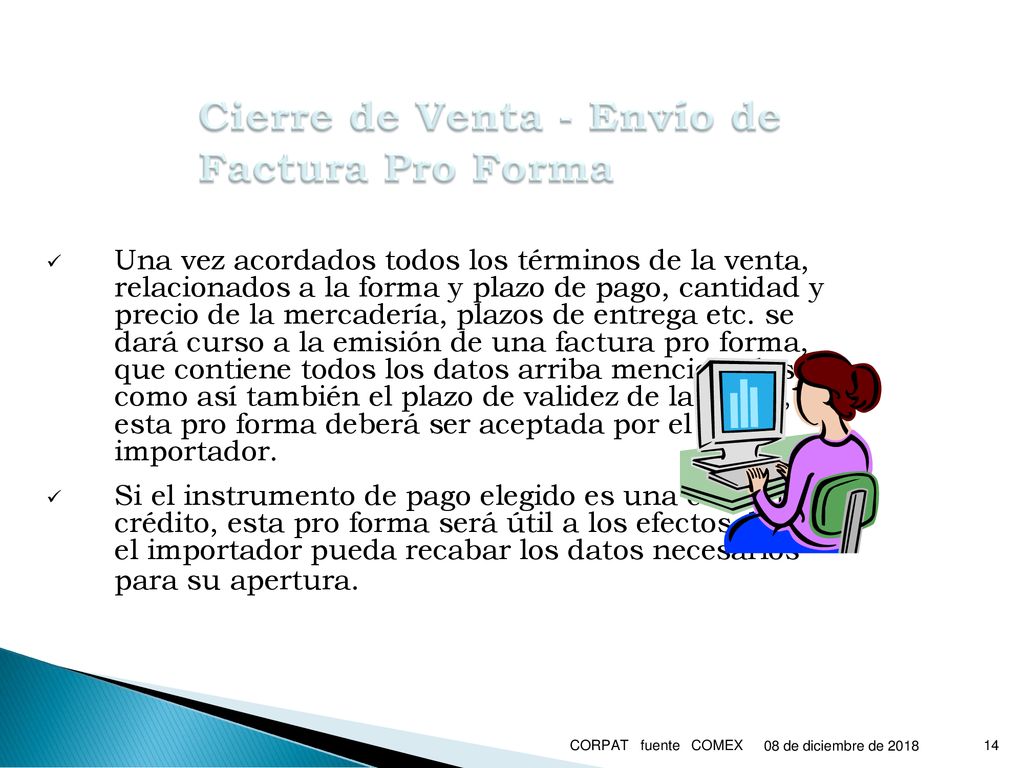 Cierre de Venta - Envío de Factura Pro Forma