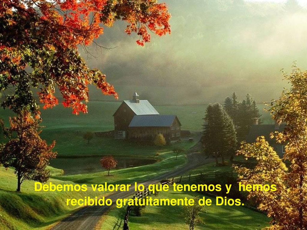 Debemos valorar lo que tenemos y hemos recibido gratuitamente de Dios.