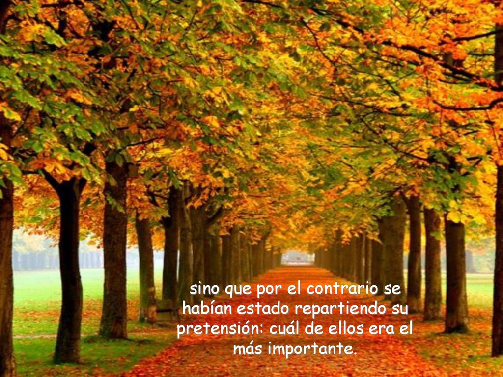 sino que por el contrario se habían estado repartiendo su pretensión: cuál de ellos era el más importante.