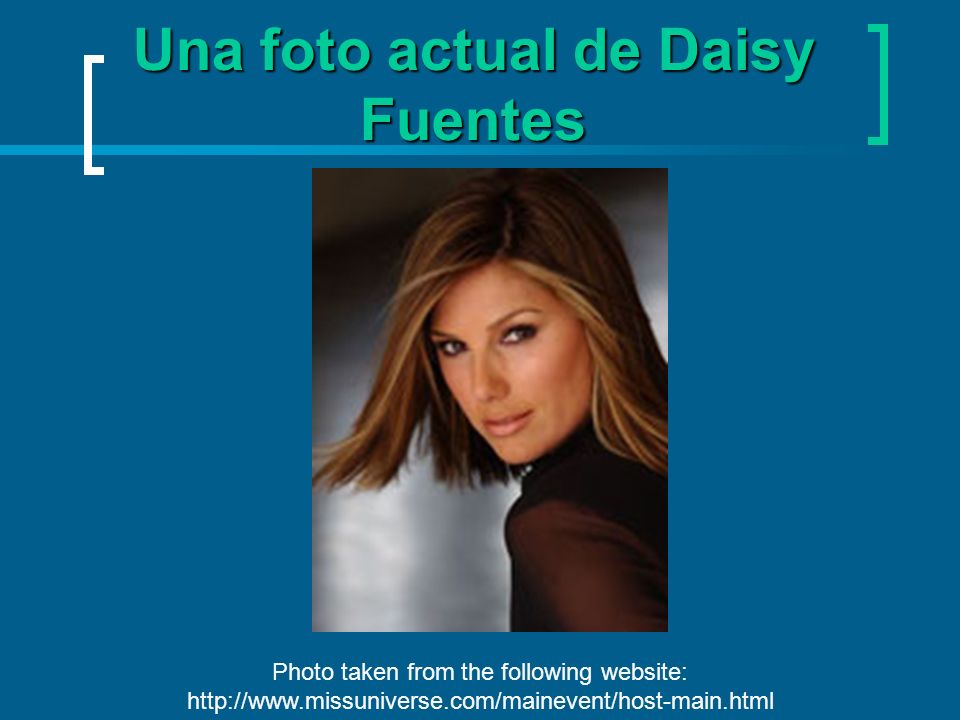Una foto actual de Daisy Fuentes