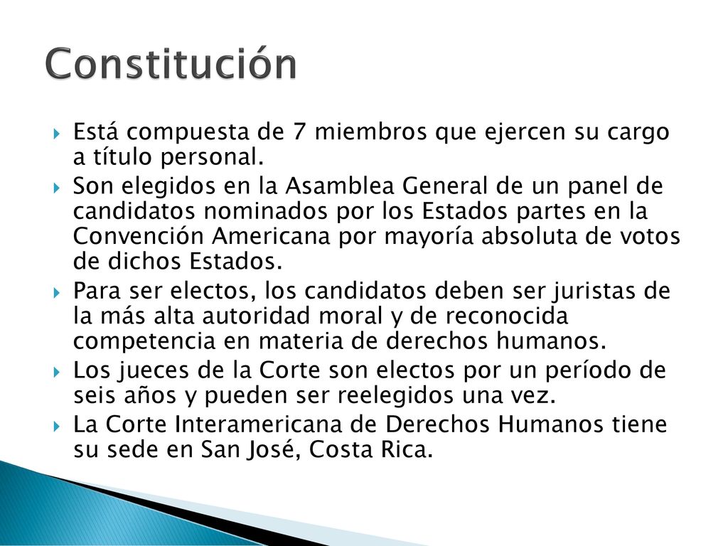 Constitución Está compuesta de 7 miembros que ejercen su cargo a título personal.