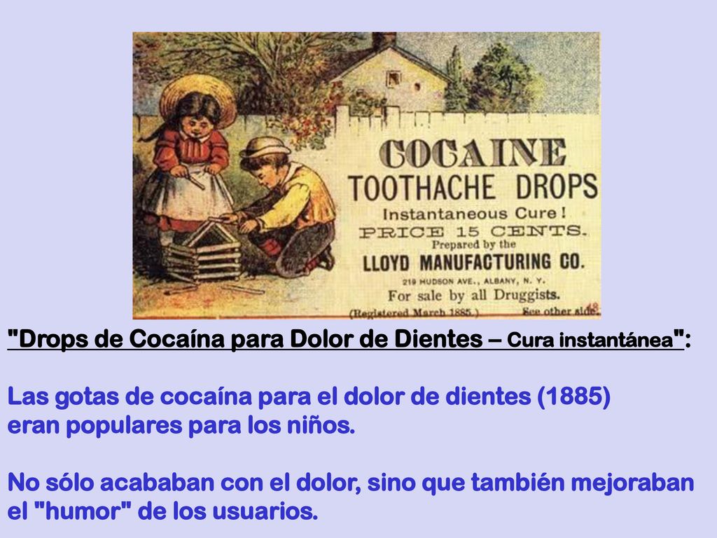 Drops de Cocaína para Dolor de Dientes – Cura instantánea : Las gotas de cocaína para el dolor de dientes (1885)