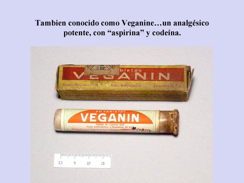 Tambien conocido como Veganine…un analgésico potente, con aspirina y codeína.