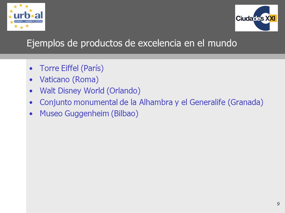 Ejemplos de productos de excelencia en el mundo