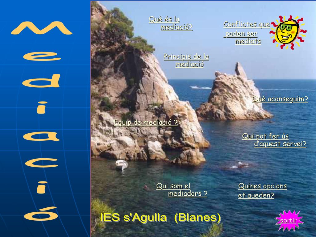 Mediació IES s Agulla (Blanes) Què és la mediació Conflictes que