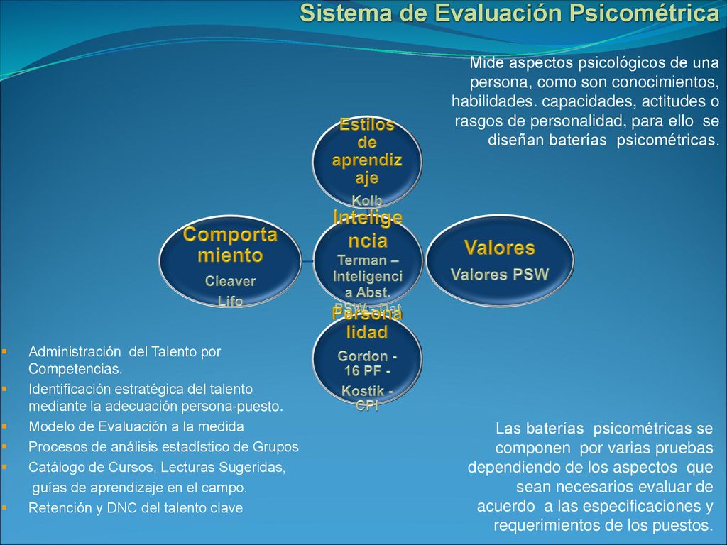 Terman – Inteligencia Abst. PSW - Dat Estilos de aprendizaje