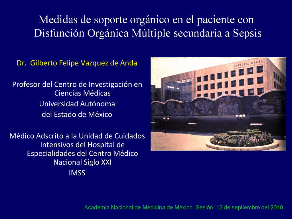 Medidas de soporte orgánico en el paciente con