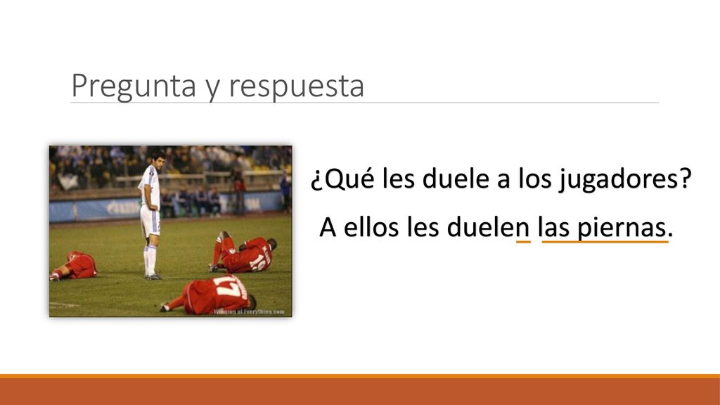 Pregunta y respuesta ¿Qué les duele a los jugadores