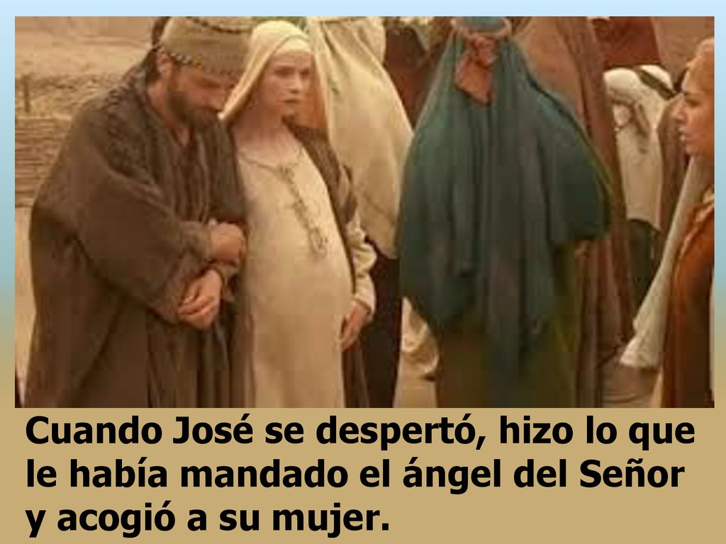 Cuando José se despertó, hizo lo que le había mandado el ángel del Señor y acogió a su mujer.
